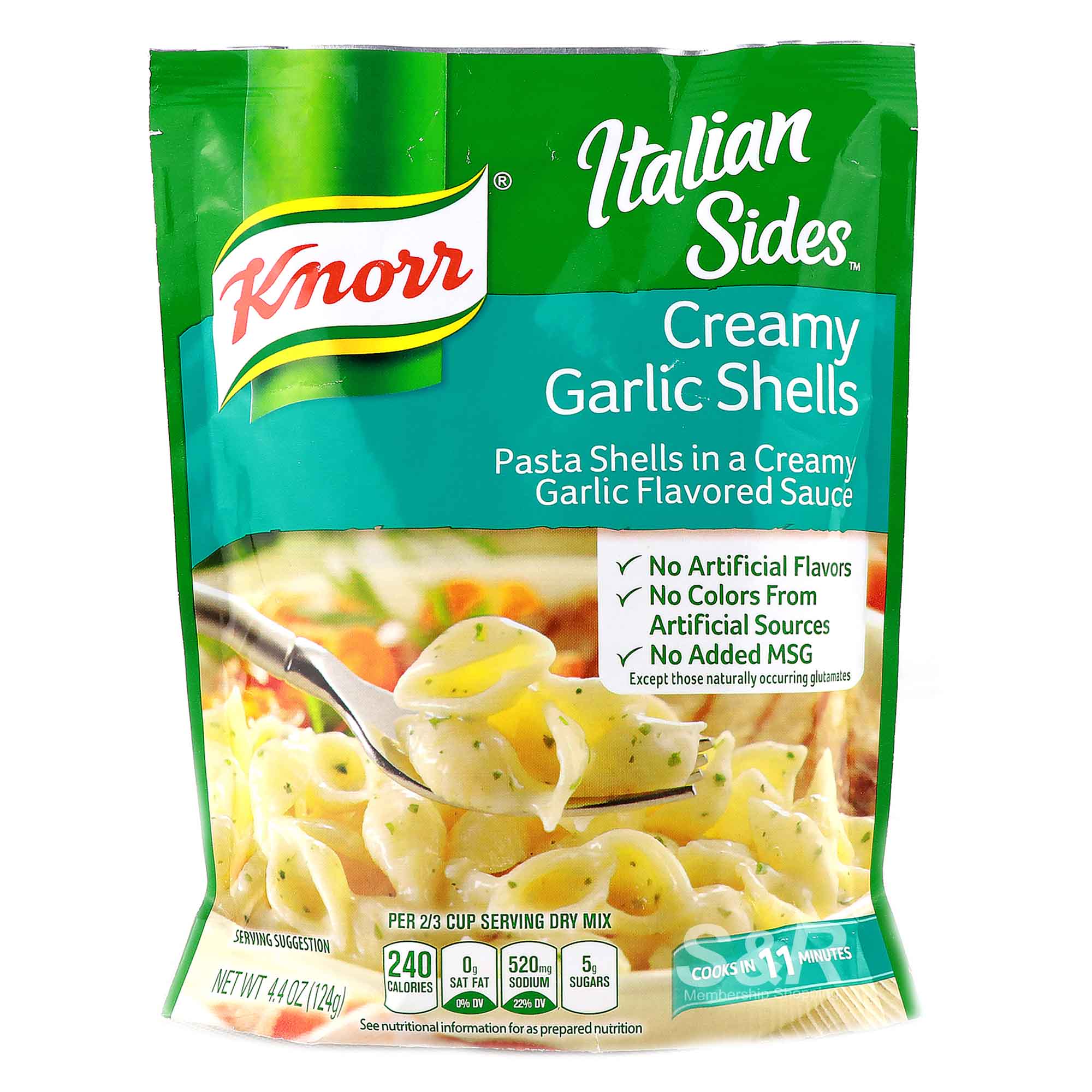 Knorr Italian Sides Creamy Garlic Shells 124g